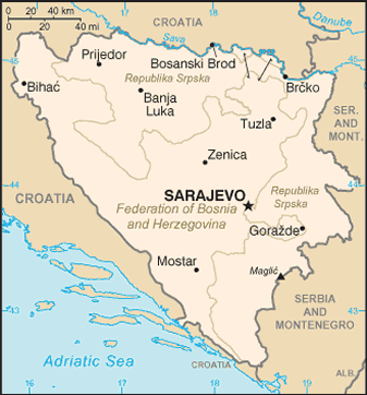 Map Of Europe Bosnia
