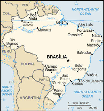 maps of brazil. Map of Brazil