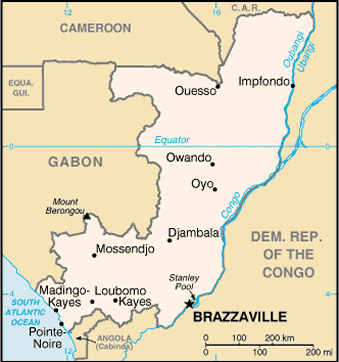 map of gabon africa. Map of Congo