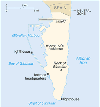 Map Of Europe Gibraltar