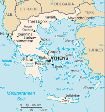 Map Of Europe Greece