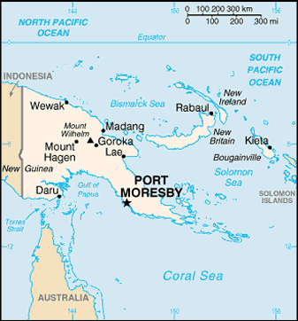 map of indonesia and papua new guinea