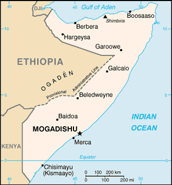 map of somalia in africa. Map of Somalia