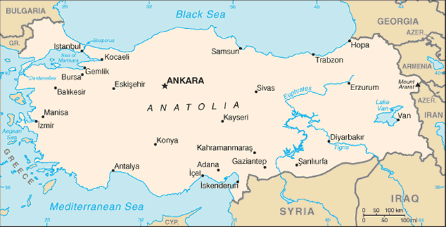 map of turkey and greece. Map of Turkey