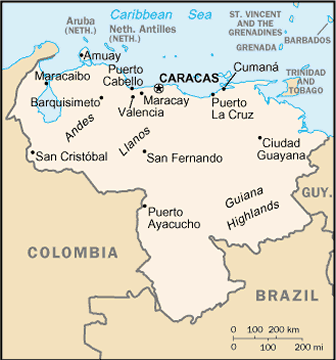 Map Of Venezuela. Map of Venezuela