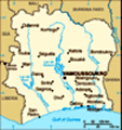 map of Cote d’Ivoire
