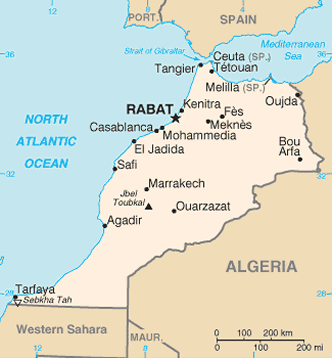 Map of Morocco
