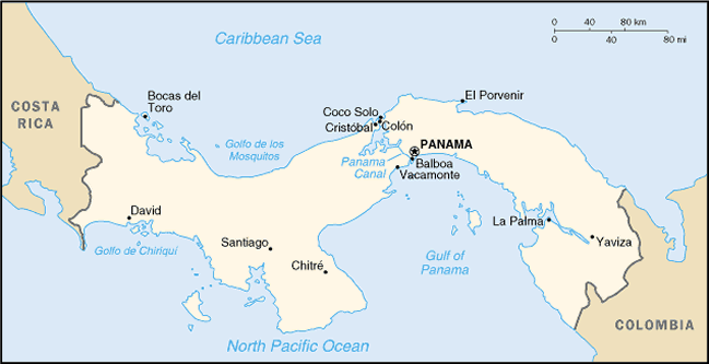 Map of Panama