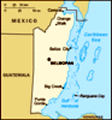 map of Belize