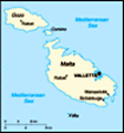 map of Malta