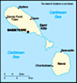 map of Saint Kitts and Nevis